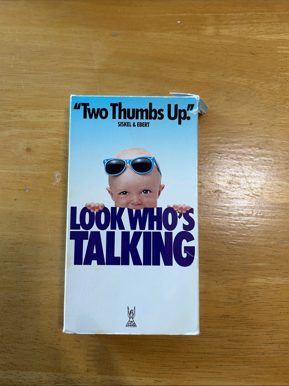 Look Who's Talking VHS Tape - Blue & White Cover